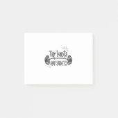 Oberschenkel und Oberteile Post-it Klebezettel (Vorderseite)