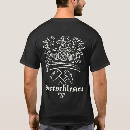 Oberschlesien - weiss für dunkle Hintergründe 02 T-Shirt (Rückseite)