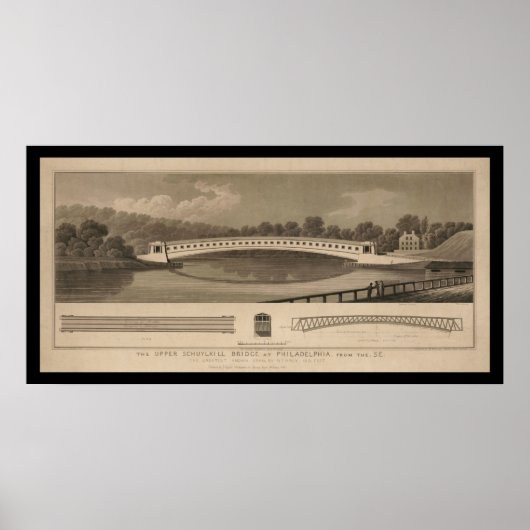 Oberschuylkill Covered Bridge Philadelphia PA Poster (Vorne)