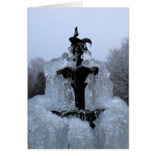 Oberseite einer gefrorenen Springbrunnen-Karte