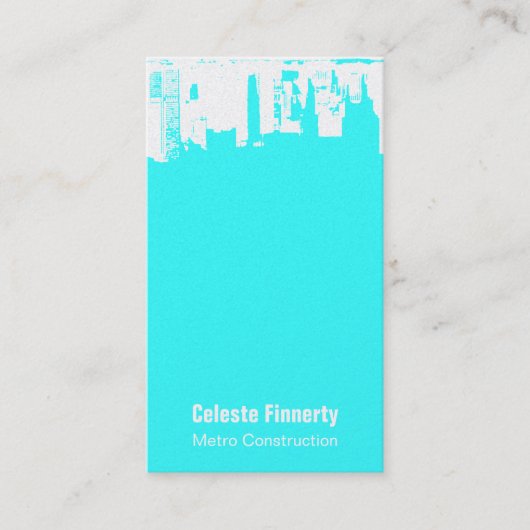 Oberseiten-im Stadtzentrum gelegener Schnee-Himmel Visitenkarte (Vorderseite)