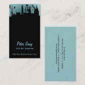 Oberseiten-im Stadtzentrum gelegenes neues graues Visitenkarte (Vorne/Hinten)