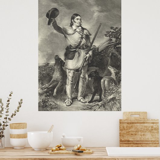 Oberst Davy Crockett 1839 Poster (Küche)