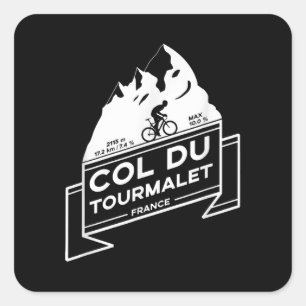 Oberst Du Tourmalet Road Cycling Quadratischer Aufkleber