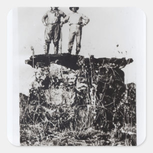 Oberst Roosevelt und Oberst Rondon bei Navaite Quadratischer Aufkleber