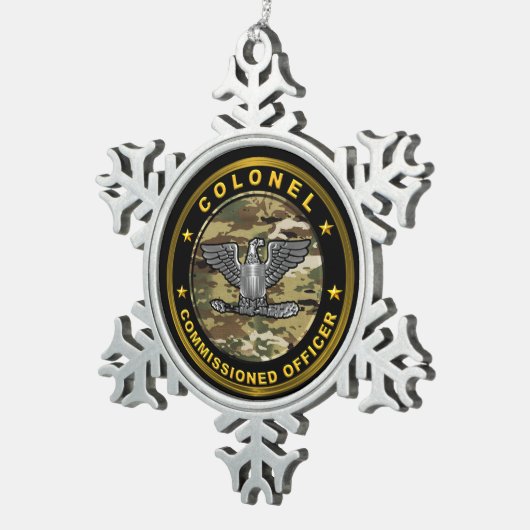 Oberst Schneeflocken Zinn-Ornament (Rechts)