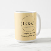 Oberst Senf Farbd Design Geschäft anpassen  Kaffeetasse (VorderseiteRechts)