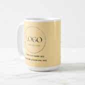 Oberst Senf Farbd Design Geschäft anpassen  Kaffeetasse (Vorderseite Links)