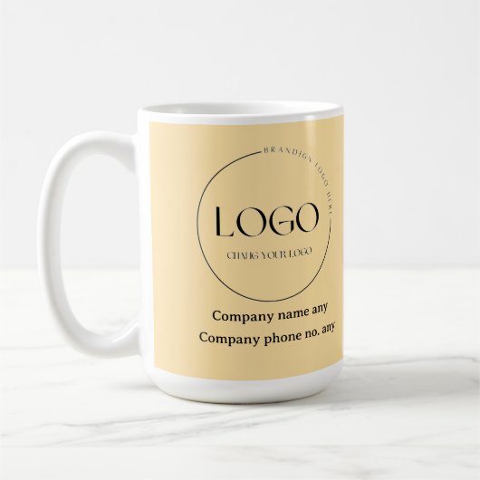 Oberst Senf Farbd Design Geschäft anpassen  Kaffeetasse (Links)
