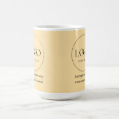 Oberst Senf Farbdessign Geschäft anpassen Kaffeetasse (Mittel)
