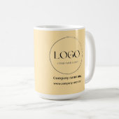 Oberst Senf Farbdessign Geschäft anpassen Kaffeetasse (VorderseiteRechts)