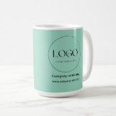 Oberst Senf Farbdessign Geschäft anpassen  Kaffeetasse (VorderseiteRechts)