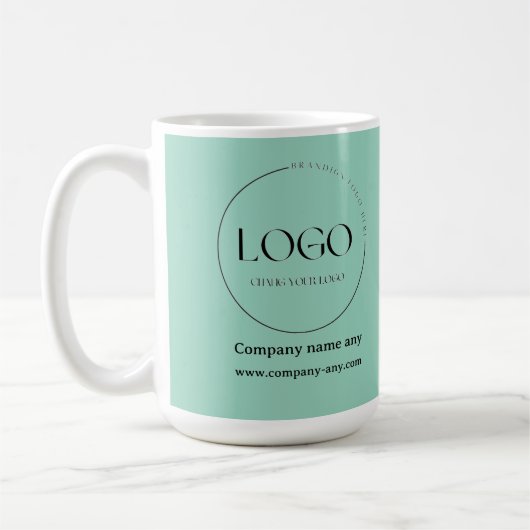 Oberst Senf Farbdessign Geschäft anpassen  Kaffeetasse (Links)
