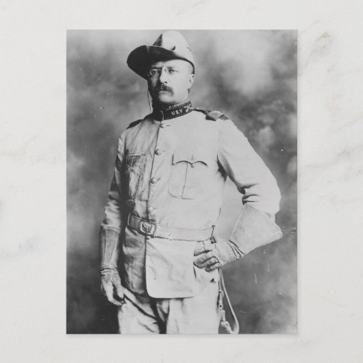 Oberst Theodore Roosevelt, 1898. Postkarte (Vorderseite)