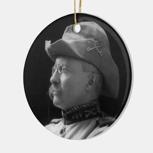 Oberst Theodore Roosevelt ab 1898 Keramikornament (Links)