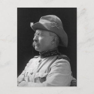 Oberst Theodore Roosevelt von 1898 Postkarte