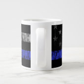 Oberst Thin Blue Line Distressed Flag Jumbo-Tasse (Rückseite)