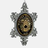Oberstabsfeldwebel MSG Schneeflocken Zinn-Ornament (Links)