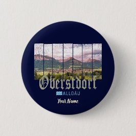 Oberstdorf Allgäu Vintag Bayern Deutschland Souven Button
