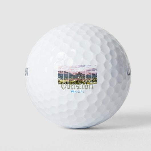 Oberstdorf Allgäu Vintag Bayern Deutschland Souven Golfball (Vorderseite)