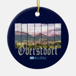 Oberstdorf Allgäu Vintag Bayern Deutschland Souven Keramik Ornament