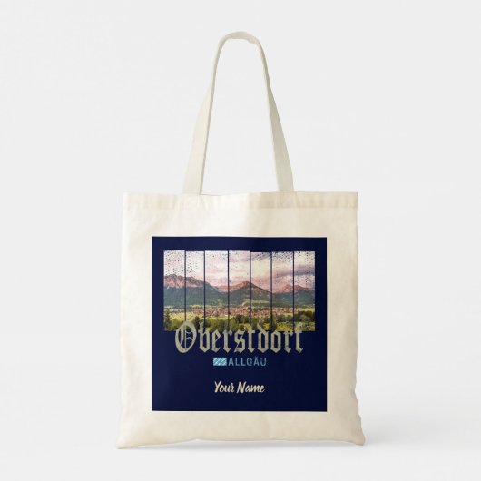 Oberstdorf Allgäu Vintag Bayern Deutschland Souven Tragetasche (Rückseite)
