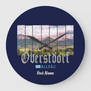 Oberstdorf Allgäu Vintage Bavaria Germany Souvenir Große Wanduhr