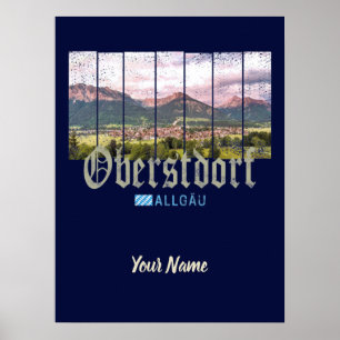 Oberstdorf Allgäu Vintage Bayern Deutschland Souve Poster