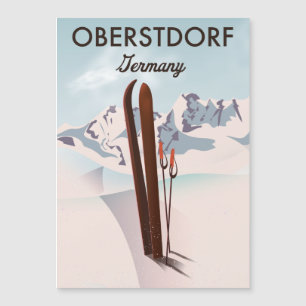 Oberstdorf Deutschland Skikarte. Magnetkarte