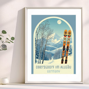 Oberstdorf im Allgäu Deutschland Skiferien Poster