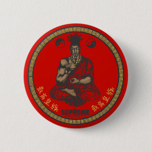Oberste Abgabe-erster buddhistischer Knopf (Rot, Button