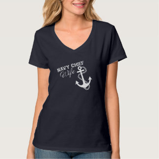 Oberste Ehefrau der Marine - Marine mit weißer Sch T-Shirt