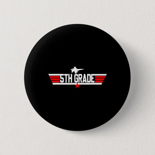 Oberste Klasse 5. Fünfte Klasse Byck Zur Schule Er Button (Vorderseite)