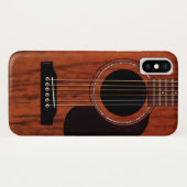 Oberste Mahagoniakustikgitarre Case-Mate iPhone Hülle (Rückseite (Horizontal))