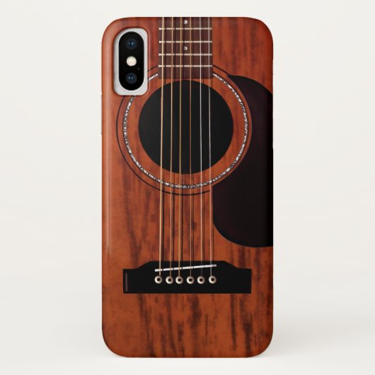 Oberste Mahagoniakustikgitarre Case-Mate iPhone Hülle (Rückseite)