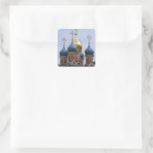 Oberste russisch-orthodoxe Kirche in Russland Quadratischer Aufkleber (Tasche)