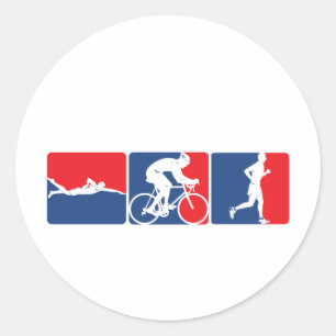 Oberste SpielklasseTriathlon Runder Aufkleber