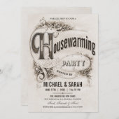 Oberste Vintage Housewarming-Party Einladungen (Vorne/Hinten)