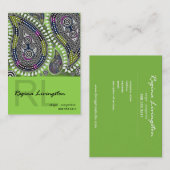 Oberste Visitenkarteschablone Paisleys Visitenkarte (Vorne/Hinten)