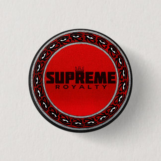Oberster Abgabe-Logo-Knopf (rot/Schwarzes/Silber) Button