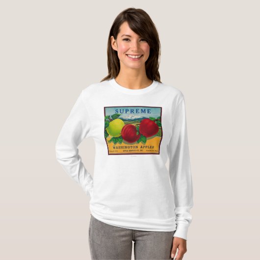 Oberster Apple-Aufkleber - Washington-Staat T-Shirt (Vorne ganz)