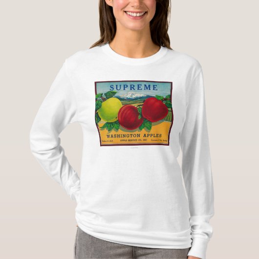 Oberster Apple-Aufkleber - Washington-Staat T-Shirt (Vorderseite)