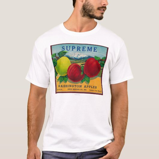 Oberster Apple-Aufkleber - Washington-Staat T-Shirt (Vorderseite)