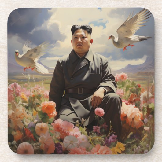 Oberster Führer Kim Jong Un Getränkeuntersetzer (Vorderseite)