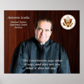 Oberster Gerichtshof Antonin Scalia & Siegel Poster (Vorne)