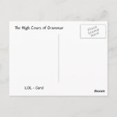 Oberster Gerichtshof der Grammatik - Postkarten (Rückseite)