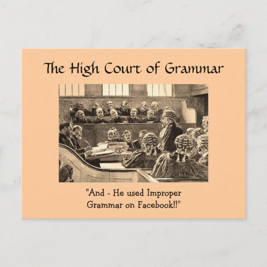 Oberster Gerichtshof der Grammatik - Postkarten (Vorderseite)