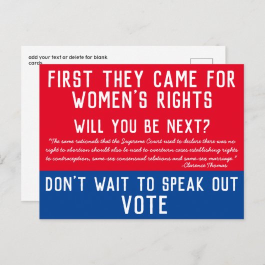 Oberster Gerichtshof nimmt Rechte ab Postkarte (Vorne/Hinten)