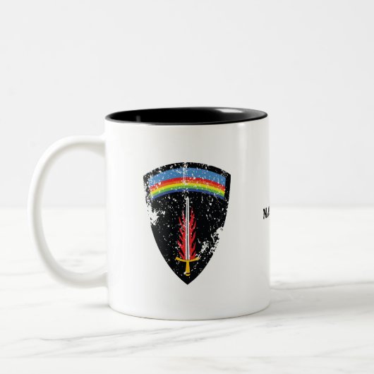 Oberster Hauptsitz von SHAEF - Not leidend Zweifarbige Tasse (Links)