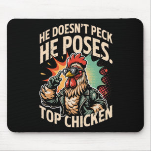 Oberster Hühner Lustiger Hahn Farmer Liebhaber Pic Mousepad